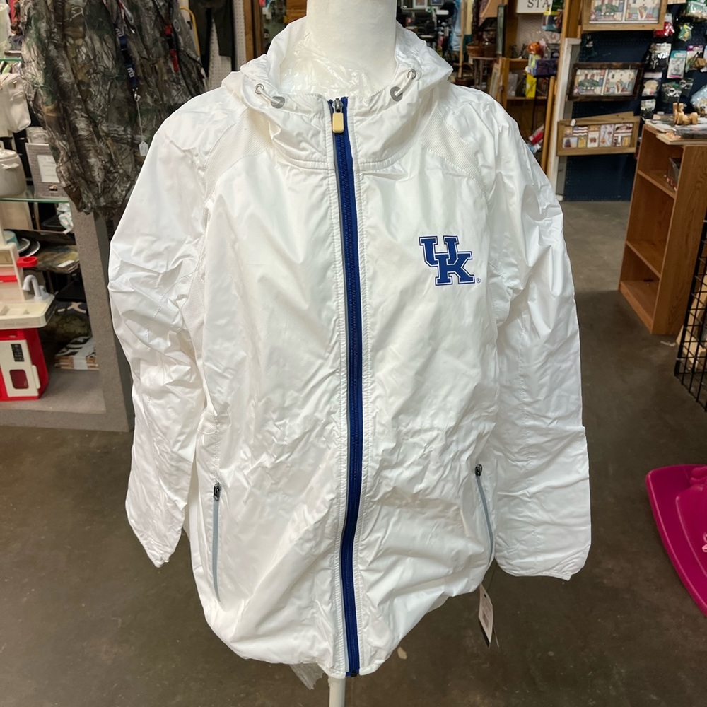Kids White Jacket with Blue Accents